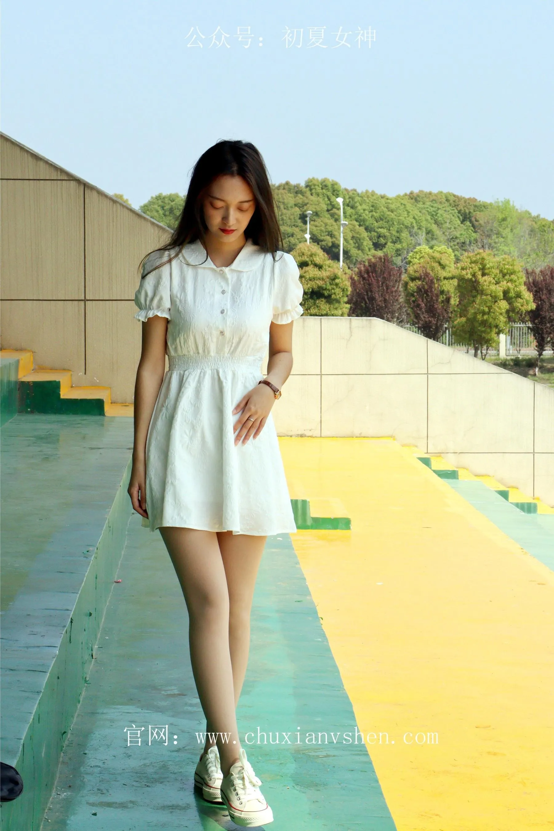初夏女神 NO.004 邻家女孩校园生活篇-肉丝帆布鞋 [145P]插图9